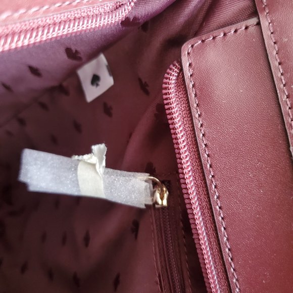 KATE SPADE Authentic Jana Foliage Tote Handbag Smooth Leather Travel Resortwear - Picture 9 of 11